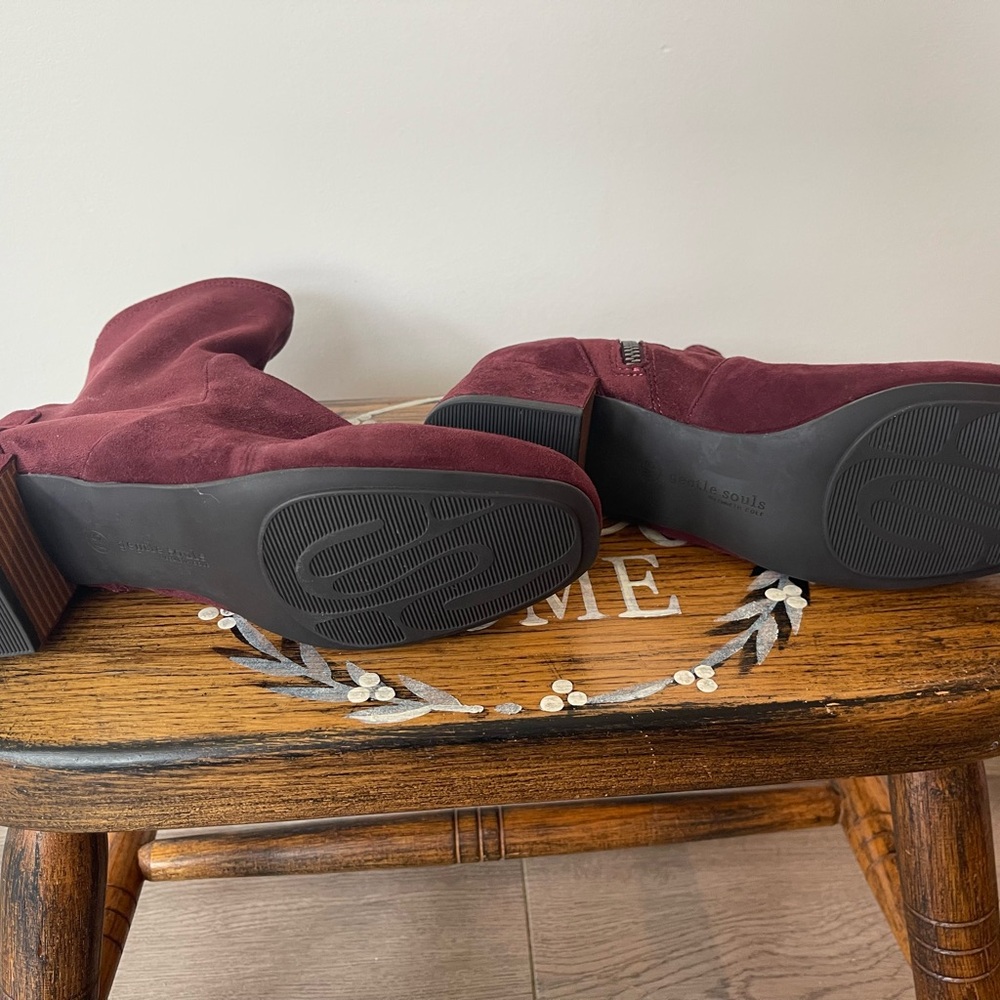 Gentle Souls Rich Burgundy Ankle Booties - Picture 3 of 4